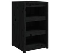 Qnhdfrt MEPPEL Armoire de cuisine d'extérieur modulable en pin massif pour cuisine et jardin Noir 55 x 55 x 92 cm