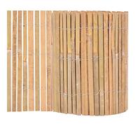 Qnhdfrt Natural Split Bamboo Fence Roll with Galvanized Wire, 1000x30cm