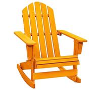 Qnhdfrt Orange Fir Wood Adirondack Rocking Chair for Patio