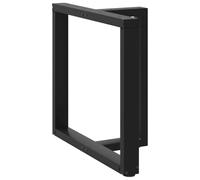 Qnhdfrt Pieds de table à manger en forme de T - Noir - 70 x 35 x (72-73) cm - Acier revêtu par pulvérisation - Pieds de nivellement réglables - Design moderne et robustesse - Pour bureau ESS et bureau