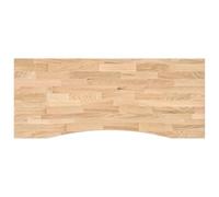 Qnhdfrt Plateau de bureau 120 x 50 x 2,5 cm en bois massif chêne non traité, robuste et design moderne pour bureau, cuisine, salon, plan de travail