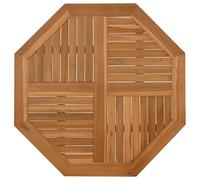 Qnhdfrt Plateau de table 90 x 90 x 2,5 cm octogonal en bois de teck massif avec peinture à l'eau - Design rustique pour table à manger, balcon, cuisine et jardin