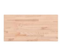 Qnhdfrt Plateau de table rectangulaire 100 x 50 x 1,5 cm en bois de hêtre massif non traité - Design moderne robuste et durable - Pour table de bar, table d'appoint, cuisine, bureau, salon, balcon