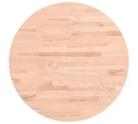 Qnhdfrt Plateau de table rond en bois de hêtre massif - 50 x 2,5 cm - Design moderne - Robuste et durable - Pour salon, salle à manger, bar et chambre à coucher
