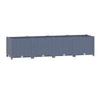 Qnhdfrt Polypropylene Raised Garden Bed, 160x40x38 cm, Blue Gray | Large outdoor planter box ideal for growing vegetables, herbs, and flowers on your patio, balcony, or backyard.