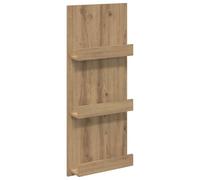 Qnhdfrt Porte-revues en bois d'aspect chêne artisanal avec 3 compartiments pour salon et bureau 43 x 11 x 102 cm