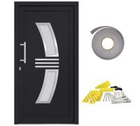 Qnhdfrt PVC & Aluminum Exterior Entry Door, 108x200 cm, Anthracite