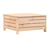 Qnhdfrt Repose-Pied de Jardin en Bois de Pin Massif avec Coussin Anthracite 62x63,5x32 cm Pouf Extérieur Modulaire et Table Basse Basse avec Rangement pour Terrasse Patio Balcon