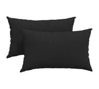 Qnhdfrt Set of 2 Black Rectangular Throw Pillows