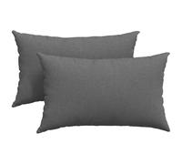 Qnhdfrt Set of 2 Dark Gray Rectangular Soft Throw Pillows