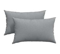 Qnhdfrt Set of 2 Light Gray Rectangular Throw Pillows 12x20 in