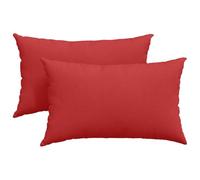 Qnhdfrt Set of 2 Red Rectangular Sofa Throw Pillows 12x20 inches