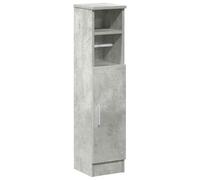 Qnhdfrt Slim Bathroom Cabinet with Toilet Paper Holder, Concrete Gray
