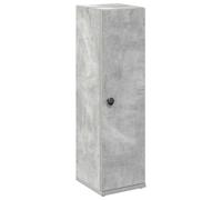 Qnhdfrt Slim Wood Bathroom Cabinet with Toilet Paper Holder, Concrete Gray