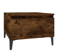 Qnhdfrt Smoked Oak Wood and Metal Side Table with Drawer