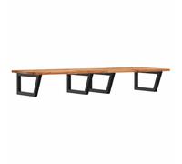 Qnhdfrt Solid Acacia Wood Floating Bathroom Vanity Countertop, 160x50 cm