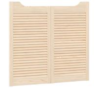 Qnhdfrt Solid Pine Wood Louvered Saloon Doors, 2-Pack