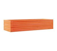 Qnhdfrt Solid Pine Wood Raised Garden Bed, Brown Open Bottom, 110x40x23 cm | Rectangular outdoor planter box designed for growing vegetables, herbs, and flowers on your balcony, patio, or backyard.