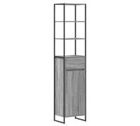 Qnhdfrt Sonoma Gray Engineered Wood Tall Bathroom Storage Cabinet
