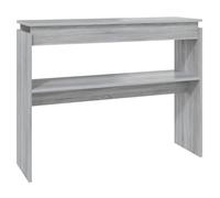 Qnhdfrt Sonoma Table console grise 102 x 30 x 80 cm en bois de qualité supérieure - Table latérale étroite moderne pour salon, couloir, chambre à coucher, bureau - Peu encombrante - Avec support mural