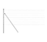 Qnhdfrt Steel & PVC Euro Fence Kit with Posts, Silver, 0.8 x 25 m