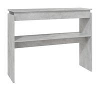 Qnhdfrt Table console grise béton 102 x 30 x 80 cm en matériau dérivé du bois - Design moderne - Robuste et durable - Pour couloir, salon, bureau et balcon - Table d'appoint étroite