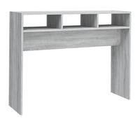 Qnhdfrt Table console grise Sonoma 105 x 30 x 80 cm en bois dérivé du bois - Design moderne avec silhouette étroite - Peu encombrante - Pour salon, couloir, balcon et chambre à coucher