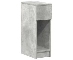 Qnhdfrt Table de chevet avec tiroir et étagère, table d'appoint étroite aspect béton moderne, console de chevet en bois, 20 x 36 x 60 cm, pour chambre à coucher et salon