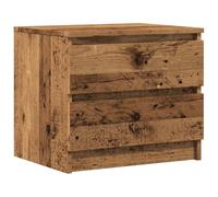 Qnhdfrt Table de chevet de style industriel, console de chevet avec 2 tiroirs aspect bois vieilli, table d'appoint pour chambre à coucher et salon, matériau en bois, 50 x 40 x 43,5 cm
