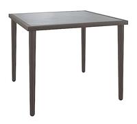 Qnhdfrt Table de jardin grise 48 x 48 x 37 cm en acier avec construction modulaire, design moderne, robuste et durable, pour balcon, terrasse et jardin dans le cadre d'un ensemble de meubles de balcon