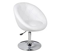 Qnhdfrt Tabouret de bar - Fauteuil à cocktail réglable en hauteur avec structure chromée - 59 x 58 x 78-94 cm - En cuir synthétique - Design moderne - Tabouret de comptoir de cuisine confortable pour