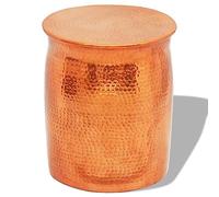 Qnhdfrt Tabouret / table d'appoint en aluminium martelé couleur cuivre 36 x 42 cm design moderne table latérale fabriquée à la main pour salon, balcon et couloir