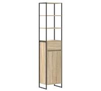 Qnhdfrt Tall Bathroom Storage Cabinet, Sonoma Oak Engineered Wood