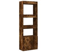 Qnhdfrt Tall Storage Cabinet, Smoked Oak Engineered Wood, 63x33x180 cm