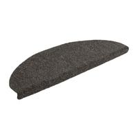Qnhdfrt Tapis d'Escalier Autocollants Anthracite, Lot de 15 Marches d'Escalier Demi-Rond 65x21x4 cm en Polypropylène Robuste, Tapis de Marche Anti-Glisse Résistant