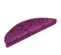 Qnhdfrt Tapis d'Escalier Violet Demi-Rond 30 Pièces 56x17x3 cm - Marchettes d'Escalier Antidérapantes en Polypropylène Capitonné avec Ruban Adhésif Double Face