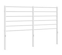 Qnhdfrt Tête de Lit 160 cm en Métal Blanc - Dosseret de Lit Double Moderne en Acier Robuste pour Chambre à Coucher - Remplacement Élégant et Stable pour Cadre de Lit à Tubes Ronds