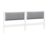 Qnhdfrt Tête de Lit 180 cm en Bois Massif de Pin, Dosseret Adulte Blanc Mat Style Minimaliste Moderne pour Sommier et Chambre à Coucher, Dimensions 8 x 185,5 x 85,5 cm
