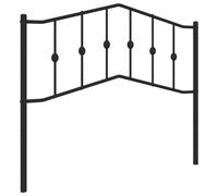 Qnhdfrt Tête de Lit de Remplacement en Métal Noir 107 cm - Dosseret de Lit Élégant en Acier Enduit de Poudre pour Chambre à Coucher - Support de Lit Robuste et Stable 112x4x98 cm