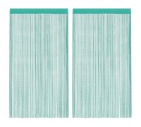 Qnhdfrt Turquoise Polyester Door String Curtains, 2-Pack