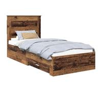 Qnhdfrt Twin Bed Frame with Storage Drawer and Wood Headboard