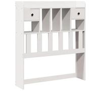 Qnhdfrt Twin Size Solid Pine Wood Storage Headboard, White