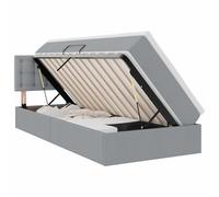 Qnhdfrt Twin Storage Bed with Mattress, Hydraulic Lift & Headboard, Grey
