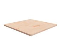 Qnhdfrt Untreated Solid Oak Square Table Top, 80x80x2.5 cm