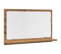 Qnhdfrt Wall-Mounted Bathroom Mirror Cabinet, Artisan Oak Engineered Wood