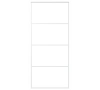 Qnhdfrt White ESG Glass and Aluminum Interior Sliding Door, 90x205 cm