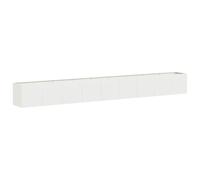 Qnhdfrt White Metal Open Bottom Raised Garden Bed 360x40x40cm | Designed without a base to promote healthy root growth, suitable for growing vegetables and flowers on patios.