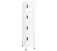 Qnhdfrt White Steel 4-Door Lockable Storage Locker Cabinet