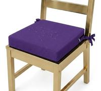 QOEUIUJ Galette de Chaise Extérieur Imperméable avec Attaches, Coussin d'Assise Épais en Mousse Haute Densité pour Salon de Jardin, Déhoussable et sur-Mesure(Dark Purple,50x50x15cm)