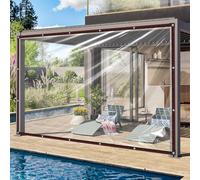 QOFLY BâChes De Protection Plastique 1X2M Transparente Epaisse Exterieur Impermeable avec Oeillets, Anti UV ImperméAble, RenforcéE Haute Densité Anti-DéChirure RéSistant Bache Remorque